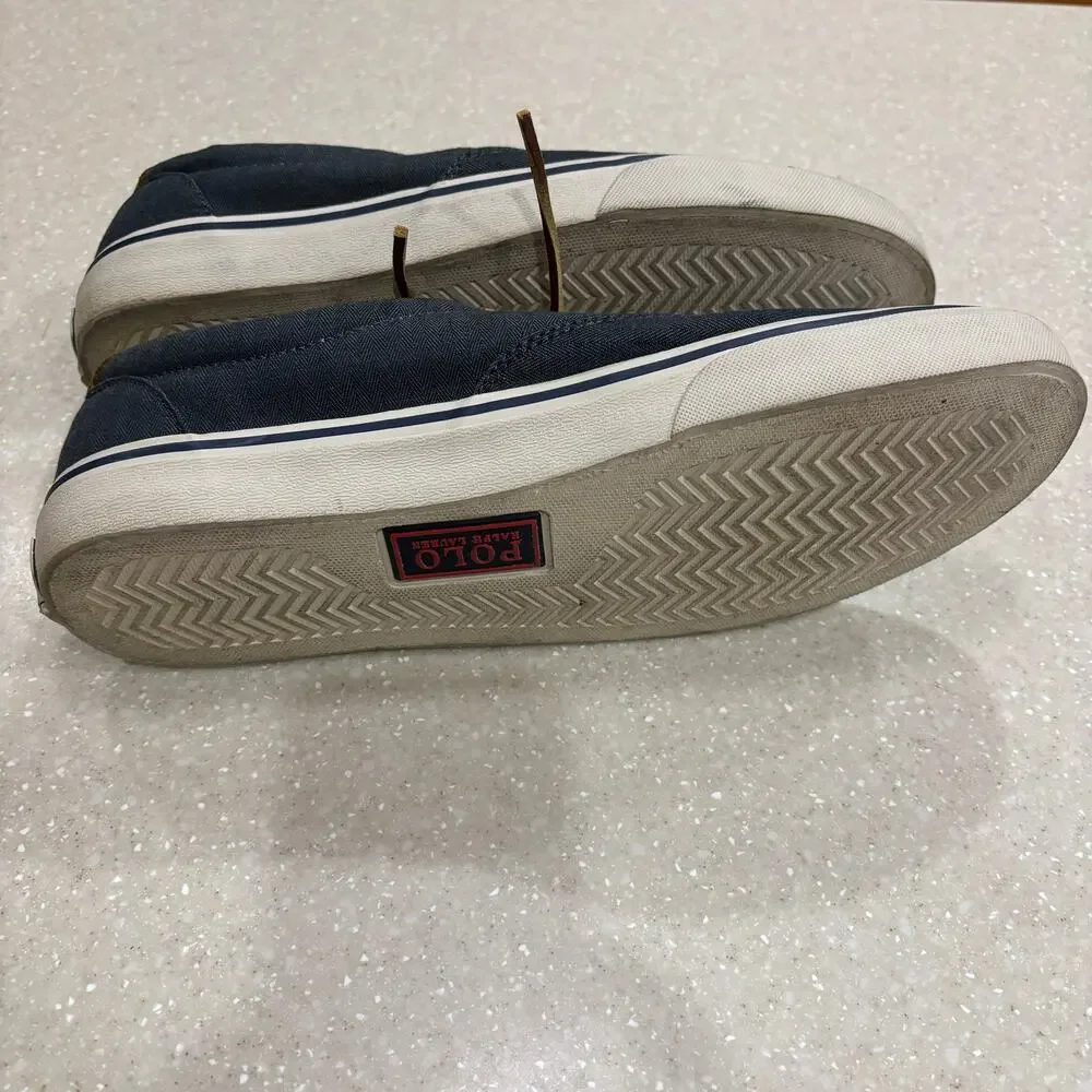 Polo Ralph Lauren Men's Size 13 Blue‎ Keaton-Pony Canvas Casual Boat Shoes